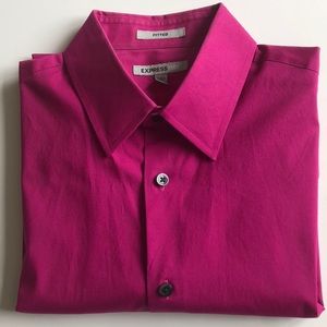 Express 1MX Fitted Dress Shirt